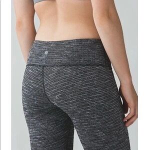 Lululemon Wunder Under Pant III Coco Pique Black White Leggings Size 6 Women’s